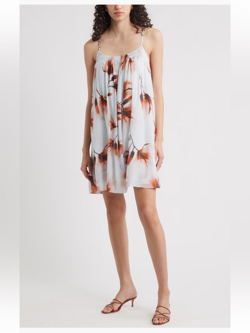 Nordstrom Cami Pintuck Sundress sun dress mini dress floral medium NWT